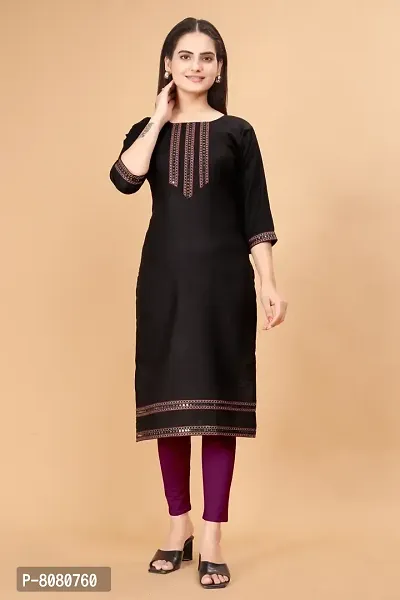 Ms Vhck Enterprise Women For Stylish Latest Printed Crepe A-Line Kurti Kurtis Kurta-thumb5