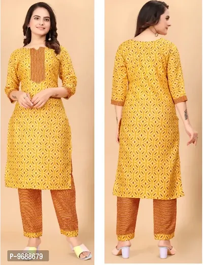 Classic Crepe Printed Kurtis for Women, Pack of 3