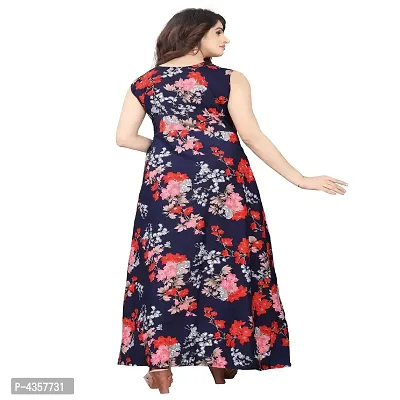Regular Style Crepe Floral Print Gown - Pack OF 2-thumb2