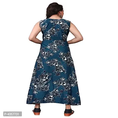 Regular Style Crepe Floral Print Gown - Pack OF 2-thumb3
