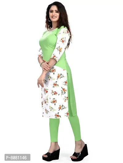 Ms Vhck Enterprise Women For Stylish Latest Printed Crepe A-Line Kurti Kurtis Kurta-thumb3