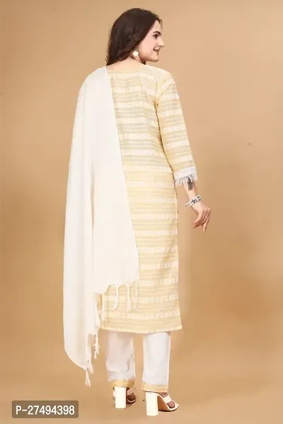 Fancy Cotton Kurta Bottom And Dupatta Set For Women-thumb2