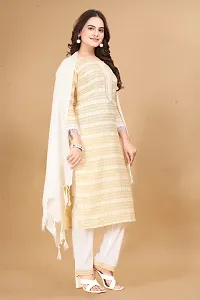 Fancy Cotton Kurta Bottom And Dupatta Set For Women-thumb3