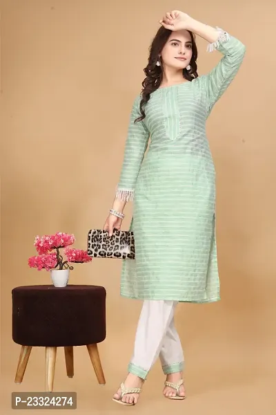 Trendy Designer Cotton Kurti With Pant set