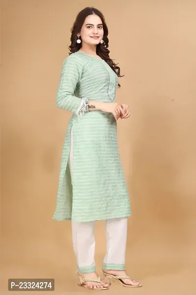 Trendy Designer Cotton Kurti With Pant set-thumb3