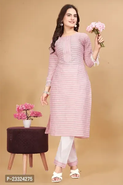 Trendy Designer Cotton Kurti With Pant set-thumb0