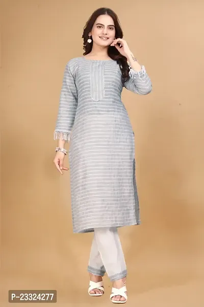 Trendy Designer Cotton Kurti With Pant set-thumb5