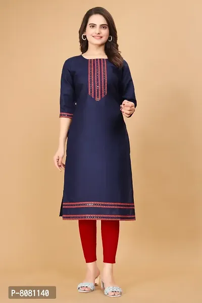 White Sky Blue Blue C Amrican Crepe Kurtas For Women-thumb5