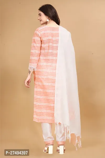 Fancy Cotton Kurta Bottom And Dupatta Set For Women-thumb3