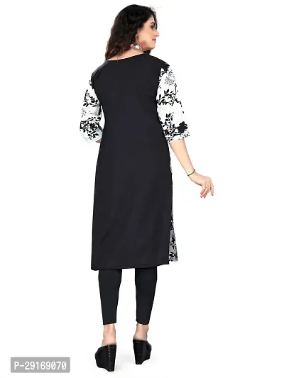 Multicoloured Crepe Printed Kurtas For Women-thumb2