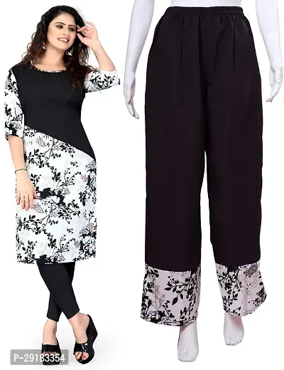 Stylish Crepe Kurtas For Women  PLAZO-thumb0