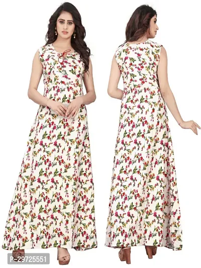 Poly Crepe Ethnic Gowns For Women