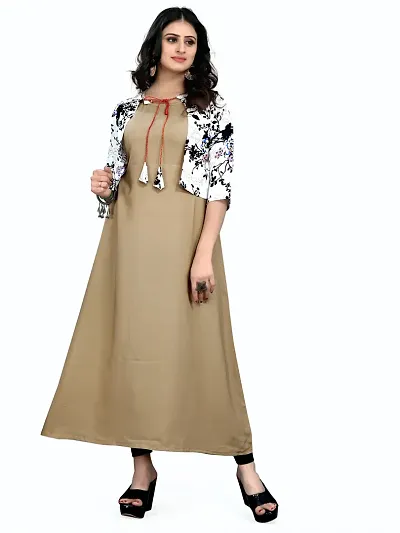 Trendy Crepe Kurti with Jacket