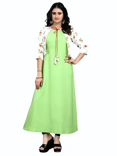 Trendy Crepe Kurti with Jacket