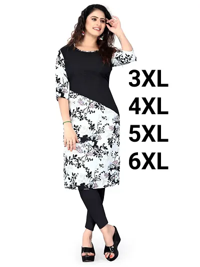 Women Printed Crepe Straight Kurti (Pack Of 3)