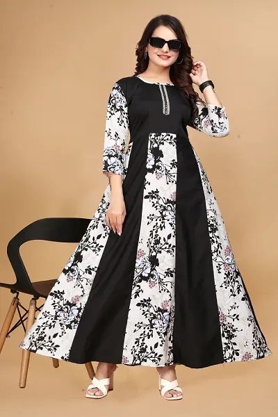 Fancy Crepe Ethnic Gowns 