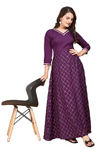 Stylish Cotton Silk Gown For Women-thumb1