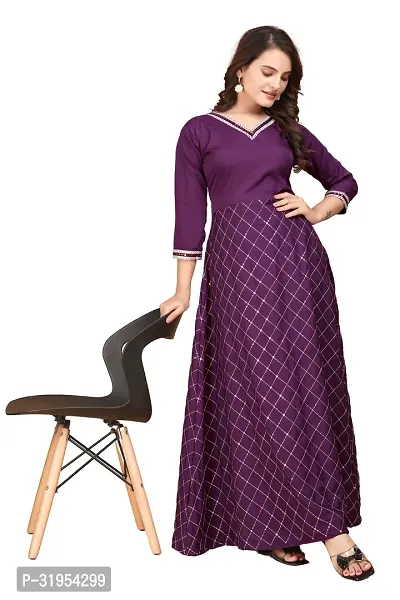 Stylish Cotton Silk Gown For Women-thumb2