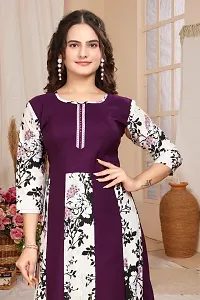 Stylish Black American Crepe Stitched Kurta For Women-thumb3