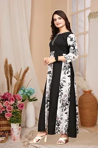 Stylish Black American Crepe Stitched Kurta For Women-thumb3