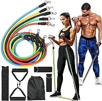 11 Piece Power Resistance Band Set for Workout Exercise Gym-thumb1