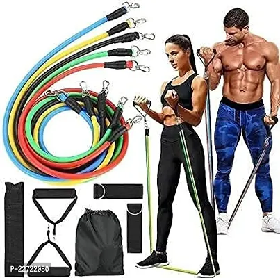 11 Piece Power Resistance Band Set for Workout Exercise Gym-thumb2