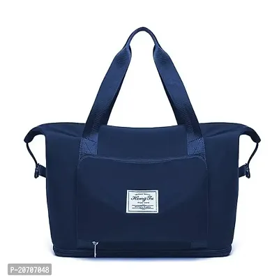 Large Capacity Folding Travel Bag - Blue-thumb0
