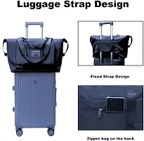 Large Capacity Folding Travel Bag - Blue-thumb3