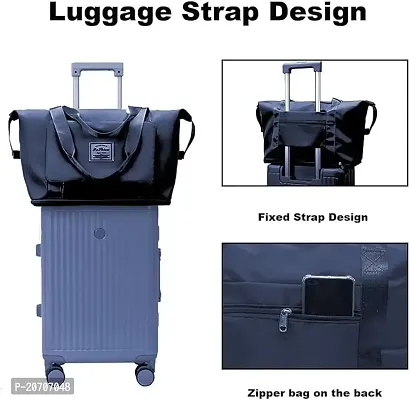 Large Capacity Folding Travel Bag - Blue-thumb4