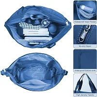 Large Capacity Folding Travel Bag - Blue-thumb1