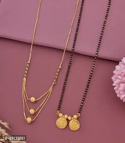 Beautiful Alloy Gold Plated Mangalsutra Combo-thumb0