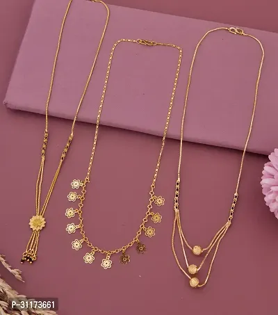 Beautiful Alloy Gold Plated Mangalsutra Combo-thumb0