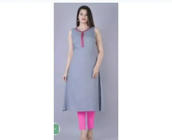 Stylish Rayon Solid Straight Kurtis