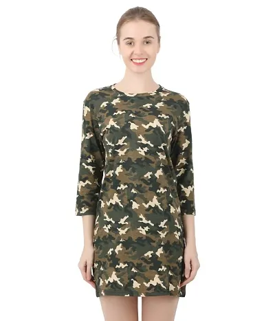 Fashion Camouflage Long T-shirt