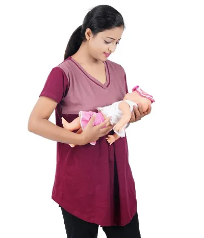 Women's Half sleeve Baby Feeding Top