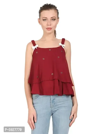 Women Fancy Layered Crop Top