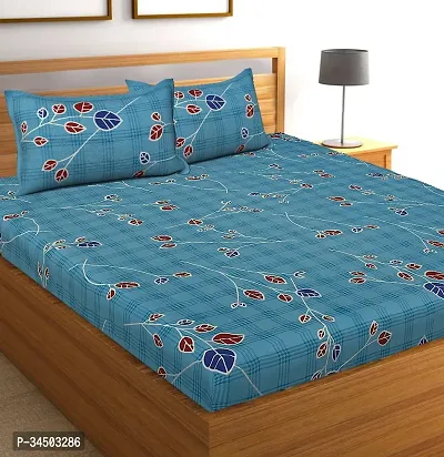 Comfortable Cotton Jaipuri Printed Double Bedsheet with 2 Pillow Covers-thumb0