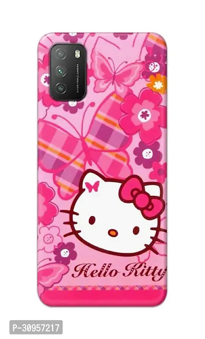 Classic Designer Printed Hard Case Butterfly Kitten Back Cover Compatible With Poco M3