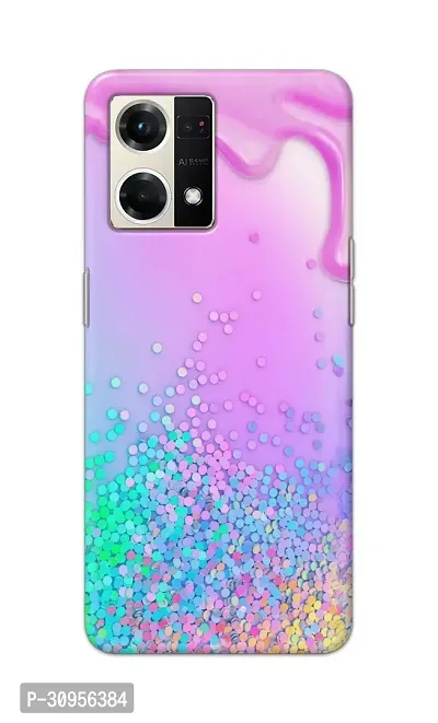 Classic Designer Printed Hard Case Rainbow Tinsel Back Cover Compatible With Oppo F21S Pro