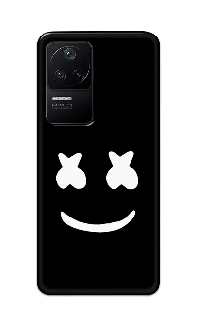 Classic Designer Printed Hard Case Smirk Face Back Cover Compatible With Poco F4 5G