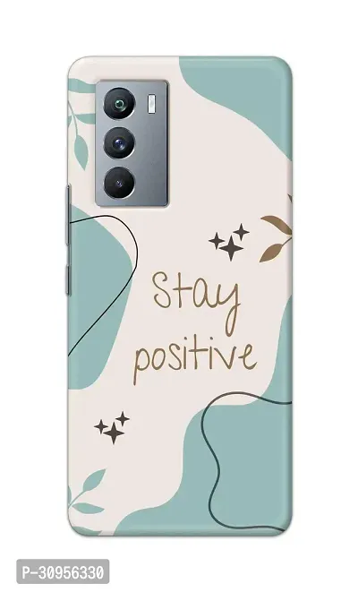 Classic Designer Printed Hard Case Stay Positive Back Cover Compatible With Iqoo 9 Se-thumb0