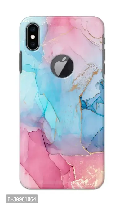 Classic Designer Printed Hard Case Bling Coloured Marble Back Cover Compatible With Iphone Xs MaxLogo Cut