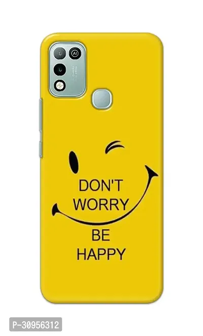 Classic Designer Printed Hard Case Dont Worry Be Happy Wink Back Cover Compatible With Infinix Hot 10 Play