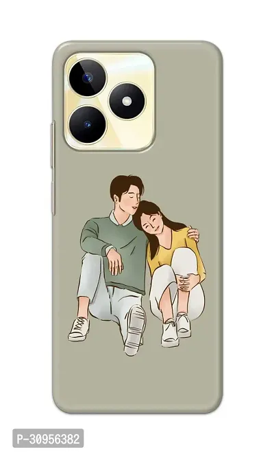 Classic Designer Printed Hard Case Lovely Couple Back Cover Compatible With Realme Narzo N53