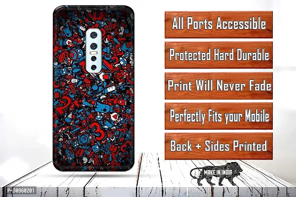 Classic Designer Printed Hard Case Back Cover Compatible With Vivo V17 Pro-thumb2