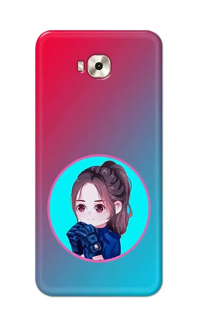 Classic Designer Printed Hard Case Anime Boxer Girl Back Cover Compatible With Asus Zenfone 4 Selfie