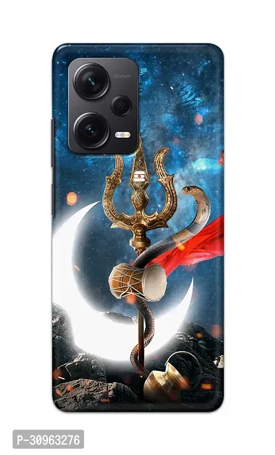 Classic Designer Printed Hard Case Shiva In Blue Back Cover Compatible With Redmi Note 12 Pro Plus-thumb0