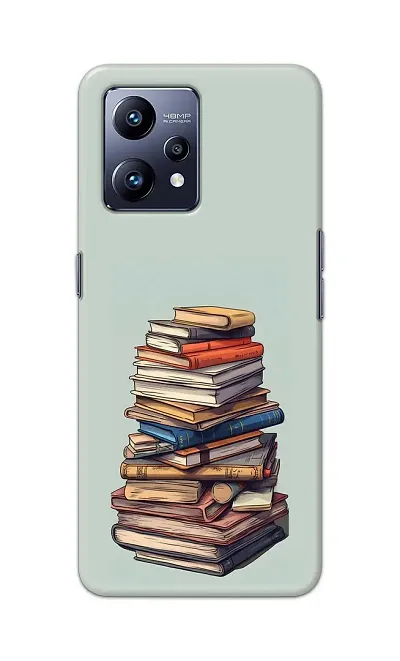 Classic Designer Printed Hard Case Stack Of Books Back Cover Compatible With Realme Narzo 50 Pro 5G