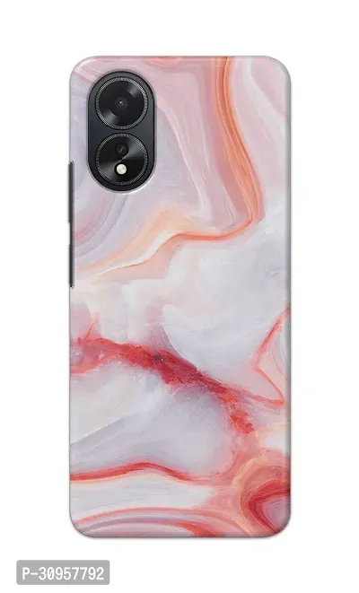 Classic Designer Printed Hard Case Grey And Orange Design Back Cover Compatible With Oppo A18