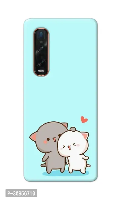 Classic Designer Printed Hard Case Cute Mochi Cats Back Cover Compatible With Oppo Find X2